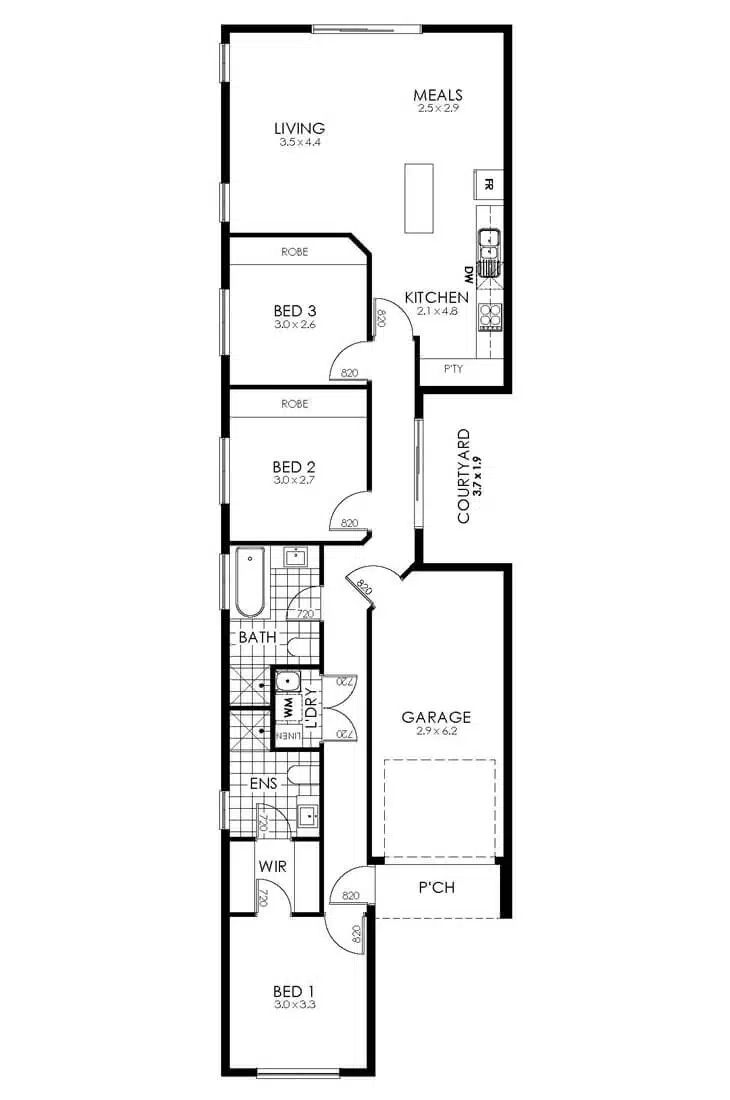HPG Modernist 155 Floor Plan